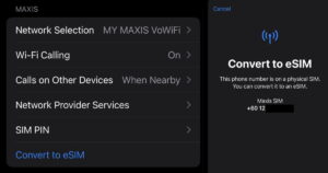 Maxis iPhone eSIM Quick Transfer